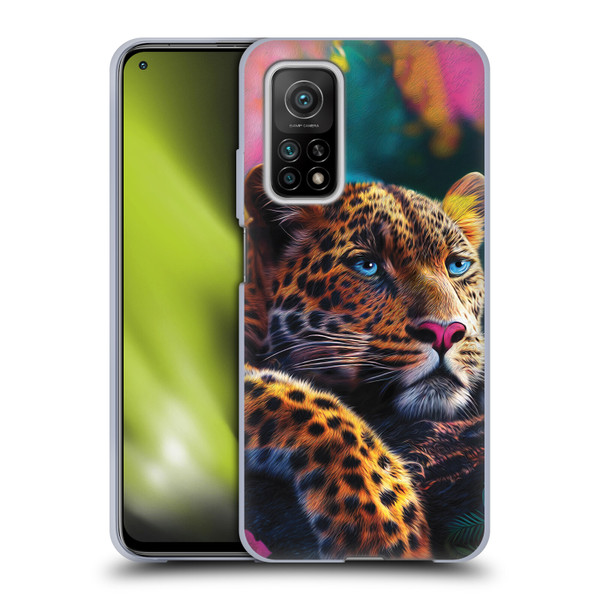Michael David Ward Animals Reclining Leopard Soft Gel Case for Xiaomi Mi 10T 5G