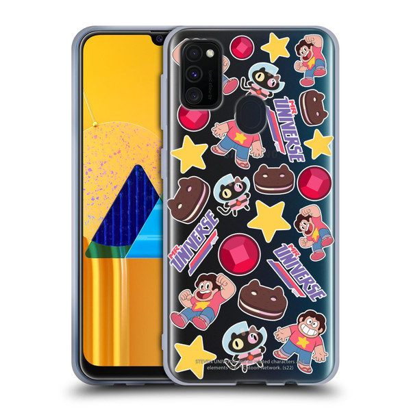 Steven Universe Graphics Icons Soft Gel Case for Samsung Galaxy M30s (2019)/M21 (2020)