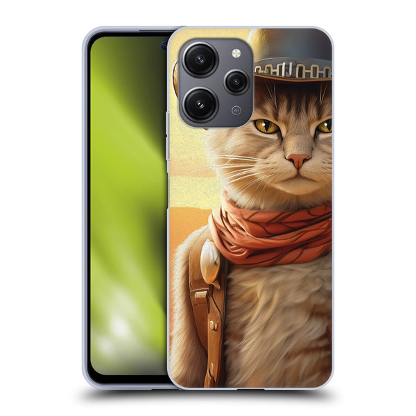 Michael David Ward Animals Kitty Cowboy Soft Gel Case for Xiaomi Redmi 12