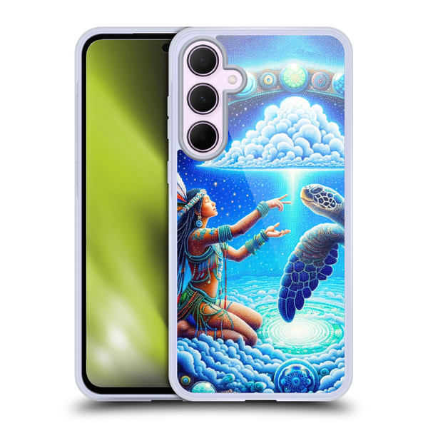 Shambhala Light Visionary Art Celestial Graphics Terrapin Traveler Soft Gel Case for Samsung Galaxy A35 5G