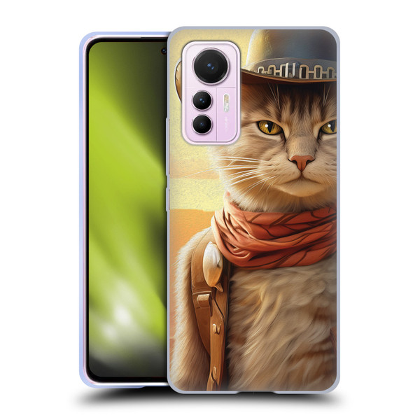 Michael David Ward Animals Kitty Cowboy Soft Gel Case for Xiaomi 12 Lite