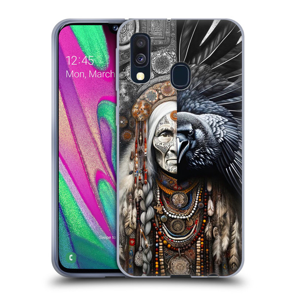 Shambhala Light Visionary Art Celestial Graphics Ravens-Face Soft Gel Case for Samsung Galaxy A40 (2019)