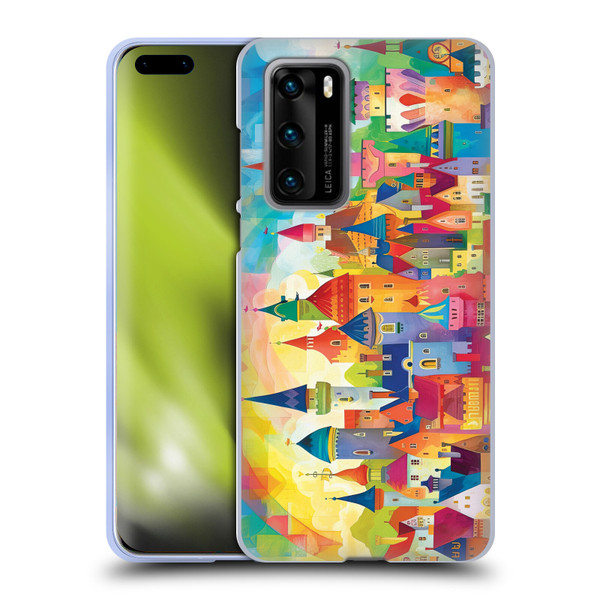 Michael David Ward Fantasy & Whimsical Fairy Tale Castles Soft Gel Case for Huawei P40 5G