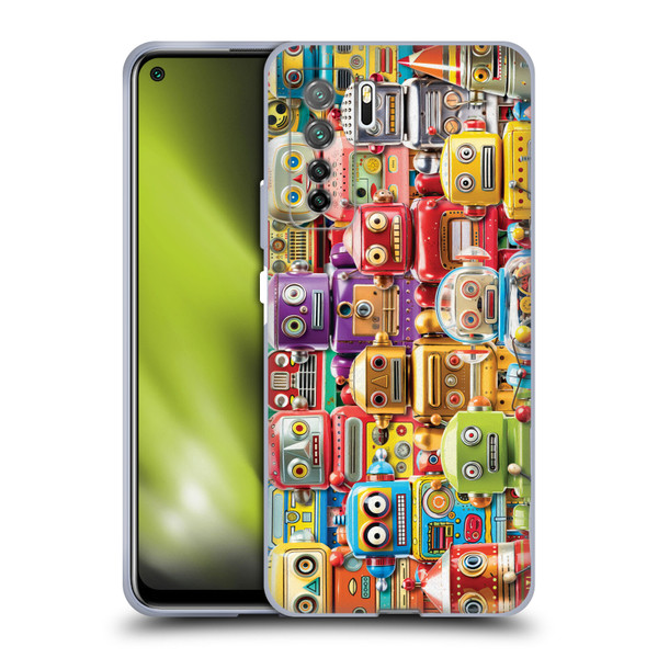 Michael David Ward Fantasy & Whimsical Toy Robots Soft Gel Case for Huawei Nova 7 SE/P40 Lite 5G