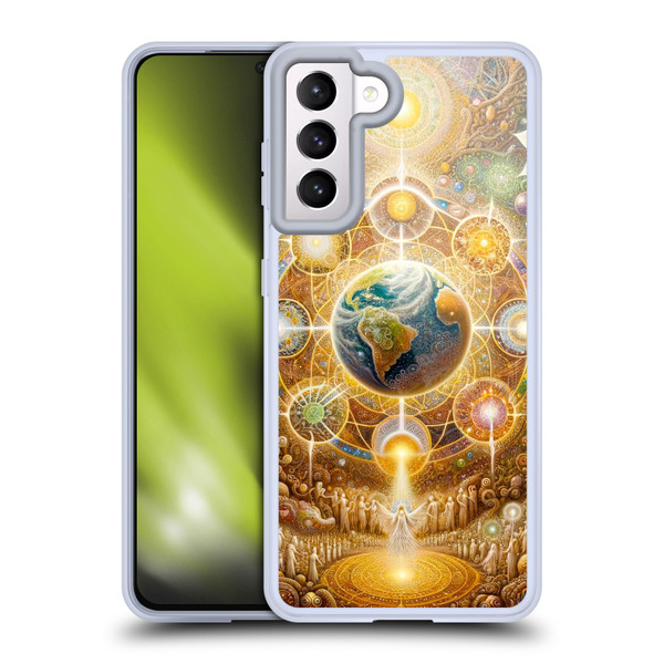 Shambhala Light Visionary Art Celestial Graphics The 9 Realms Soft Gel Case for Samsung Galaxy S21 5G