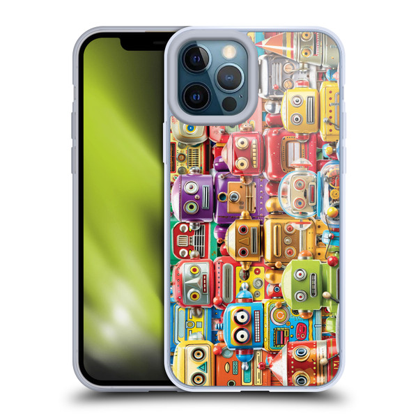 Michael David Ward Fantasy & Whimsical Toy Robots Soft Gel Case for Apple iPhone 12 Pro Max