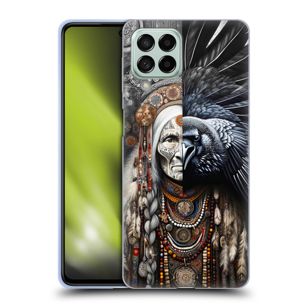 Shambhala Light Visionary Art Celestial Graphics Ravens-Face Soft Gel Case for Samsung Galaxy M53 (2022)