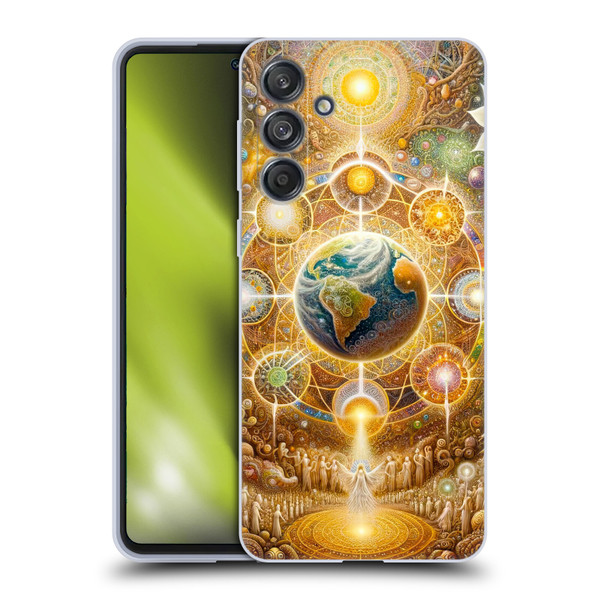 Shambhala Light Visionary Art Celestial Graphics The 9 Realms Soft Gel Case for Samsung Galaxy M55 5G