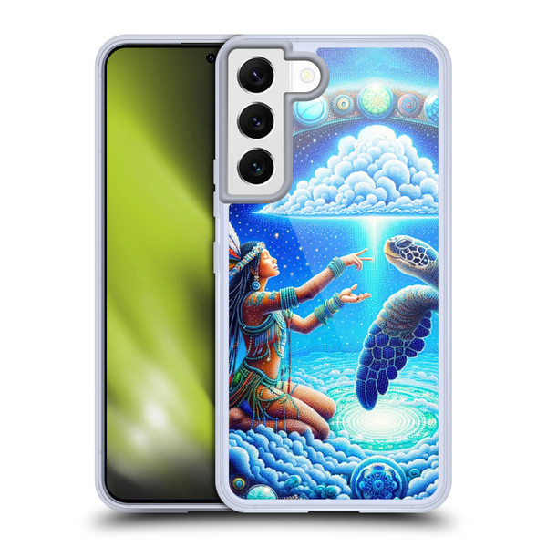 Shambhala Light Visionary Art Celestial Graphics Terrapin Traveler Soft Gel Case for Samsung Galaxy S22 5G