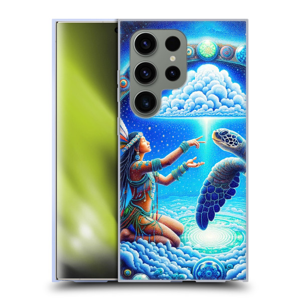 Shambhala Light Visionary Art Celestial Graphics Terrapin Traveler Soft Gel Case for Samsung Galaxy S24 Ultra 5G