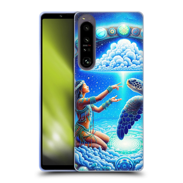 Shambhala Light Visionary Art Celestial Graphics Terrapin Traveler Soft Gel Case for Sony Xperia 1 IV
