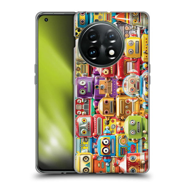Michael David Ward Fantasy & Whimsical Toy Robots Soft Gel Case for OnePlus 11 5G