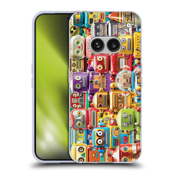 Michael David Ward Fantasy & Whimsical Toy Robots Soft Gel Case for Nothing Phone (2a)