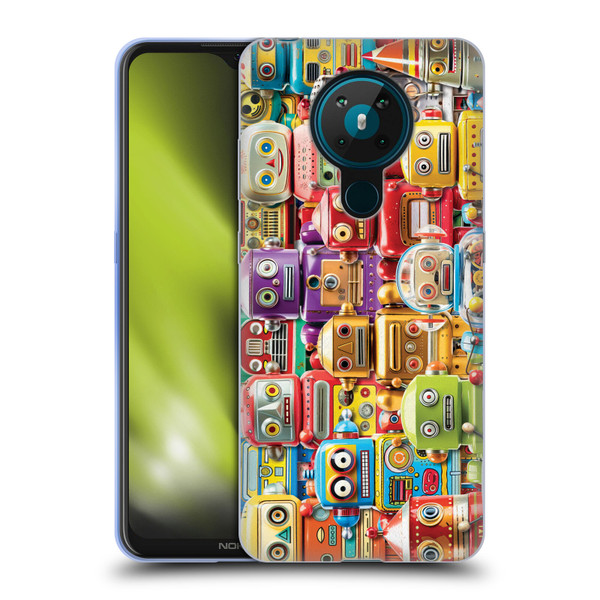 Michael David Ward Fantasy & Whimsical Toy Robots Soft Gel Case for Nokia 5.3