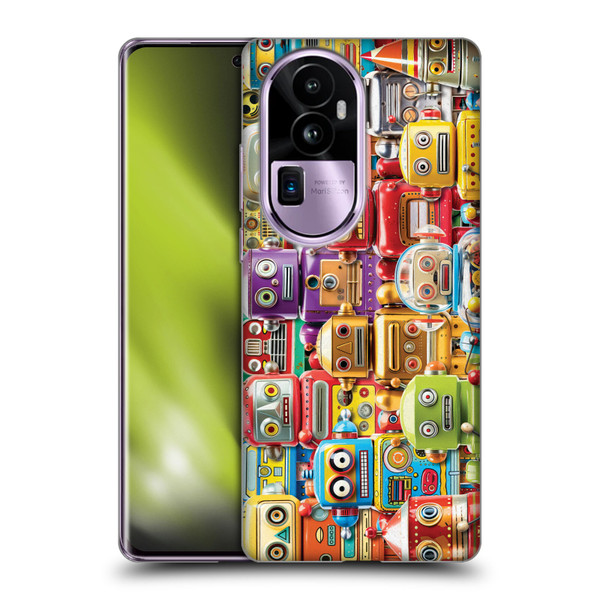 Michael David Ward Fantasy & Whimsical Toy Robots Soft Gel Case for OPPO Reno10 Pro+