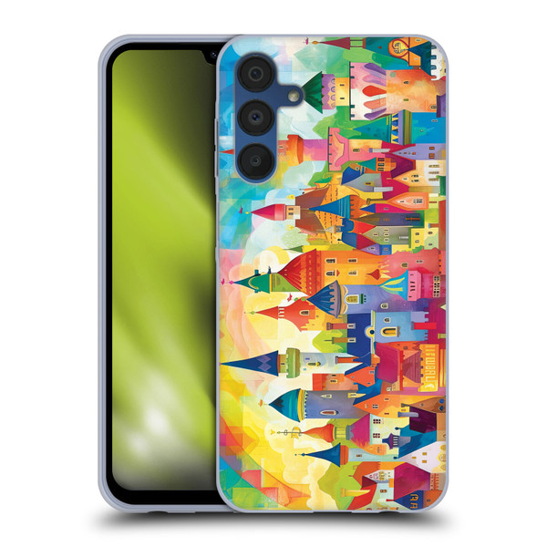 Michael David Ward Fantasy & Whimsical Fairy Tale Castles Soft Gel Case for Samsung Galaxy A15