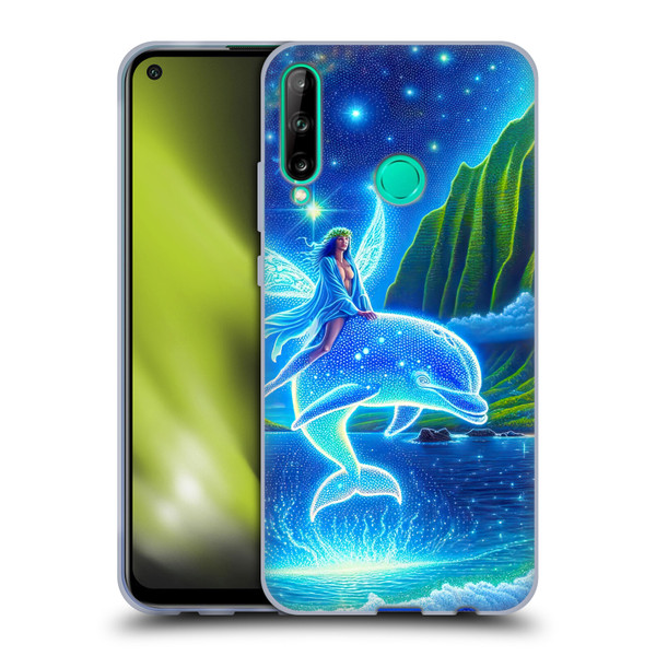 Shambhala Light Visionary Art Ethereal Graphics Dolphins In Dreams Soft Gel Case for Huawei P40 lite E