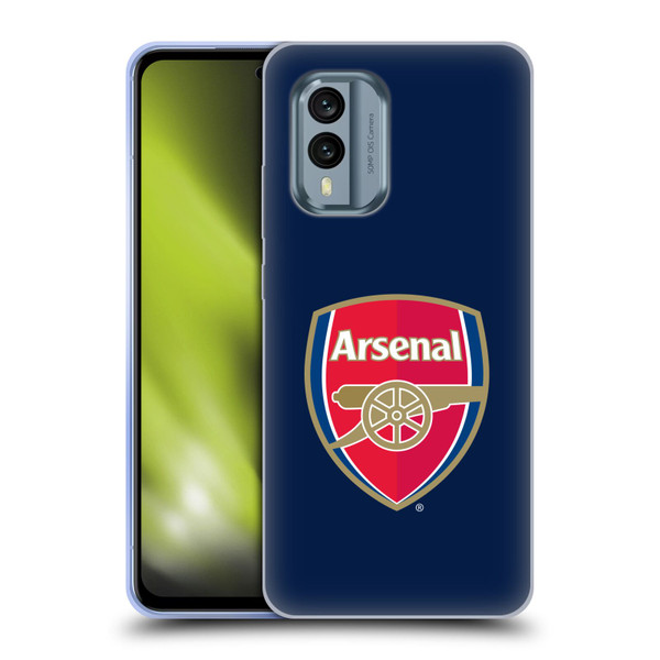 Arsenal FC Crest 2 Full Colour Blue Soft Gel Case for Nokia X30