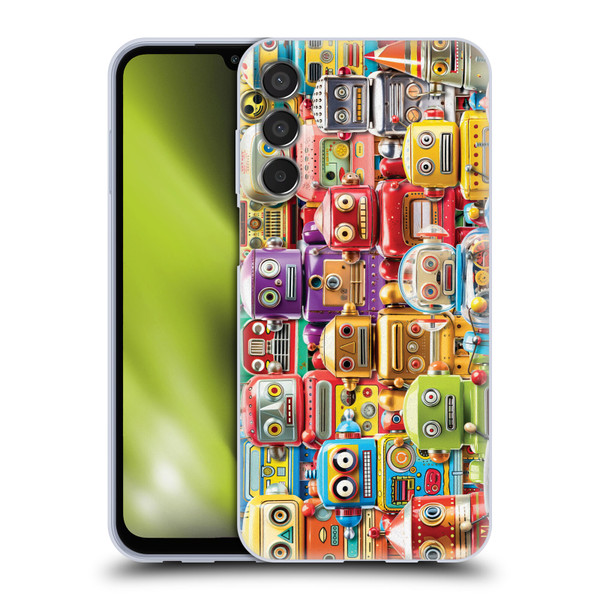 Michael David Ward Fantasy & Whimsical Toy Robots Soft Gel Case for Samsung Galaxy M15/F15 5G