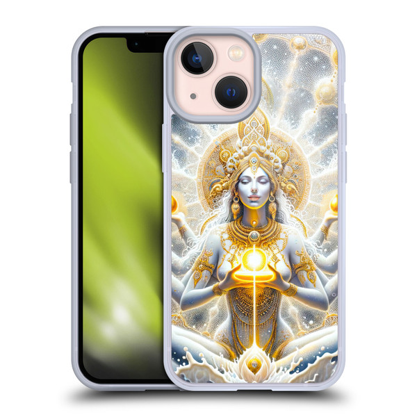 Shambhala Light Visionary Art Ethereal Graphics Goddess Soft Gel Case for Apple iPhone 13 Mini