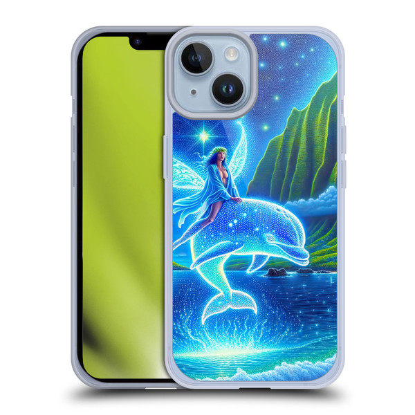 Shambhala Light Visionary Art Ethereal Graphics Dolphins In Dreams Soft Gel Case for Apple iPhone 14