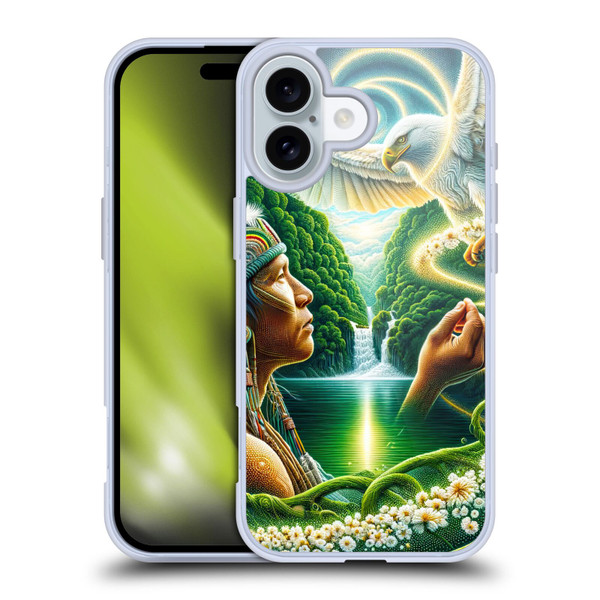 Shambhala Light Visionary Art Ethereal Graphics Daisy Soft Gel Case for Apple iPhone 16