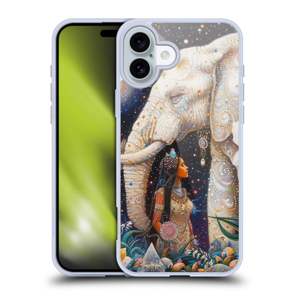 Shambhala Light Visionary Art Ethereal Graphics Gentle Giant Soft Gel Case for Apple iPhone 16 Plus