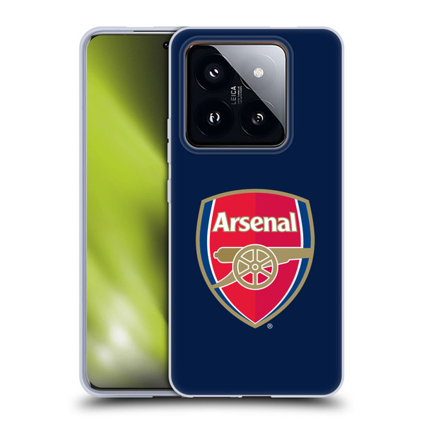 Arsenal FC Crest 2 Full Colour Blue Soft Gel Case for Xiaomi 14 Pro