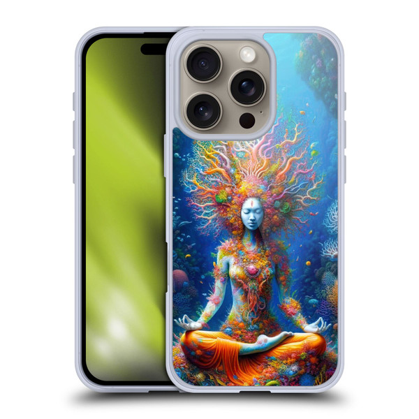 Shambhala Light Visionary Art Ethereal Graphics Colorful Coral Reef Soft Gel Case for Apple iPhone 16 Pro