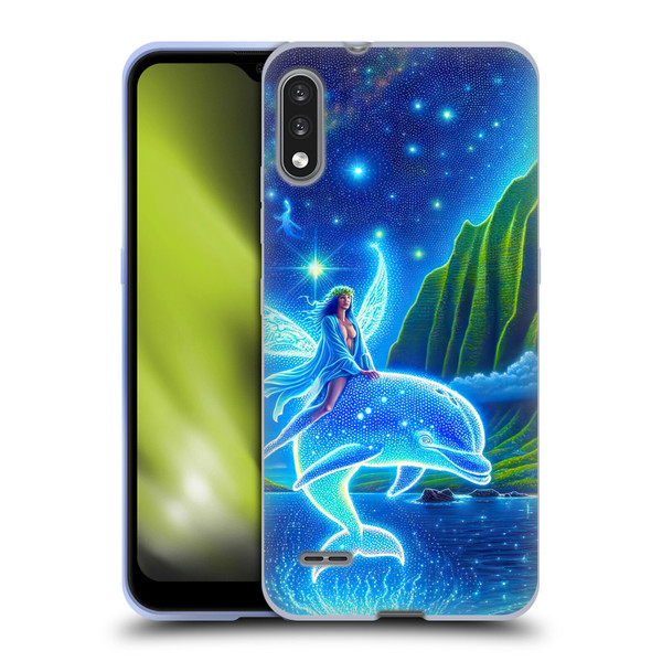 Shambhala Light Visionary Art Ethereal Graphics Dolphins In Dreams Soft Gel Case for LG K22