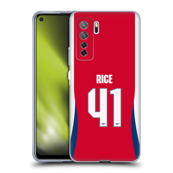 Arsenal FC 2024/25 Players Home Kit Declan Rice Soft Gel Case for Huawei Nova 7 SE/P40 Lite 5G