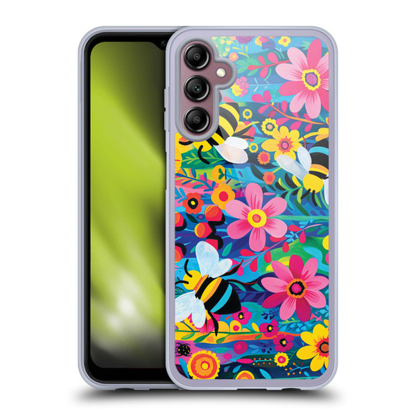 Michael David Ward Humor & Botanicals Bees and Flowers Soft Gel Case for Samsung Galaxy A14 5G