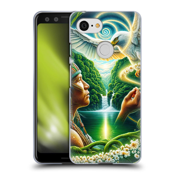 Shambhala Light Visionary Art Ethereal Graphics Daisy Soft Gel Case for Google Pixel 3