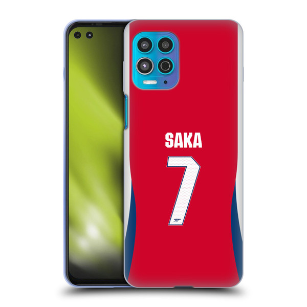 Arsenal FC 2024/25 Players Home Kit Bukayo Saka Soft Gel Case for Motorola Moto G100