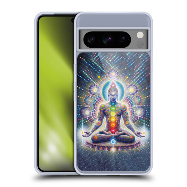 Shambhala Light Visionary Art Ethereal Graphics Chakras Soft Gel Case for Google Pixel 8 Pro