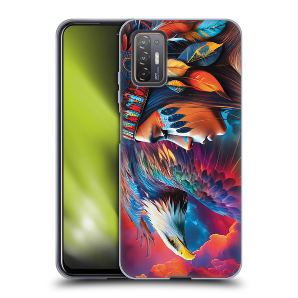 Michael David Ward Psychedelic Art Eagle Soft Gel Case for HTC Desire 21 Pro 5G