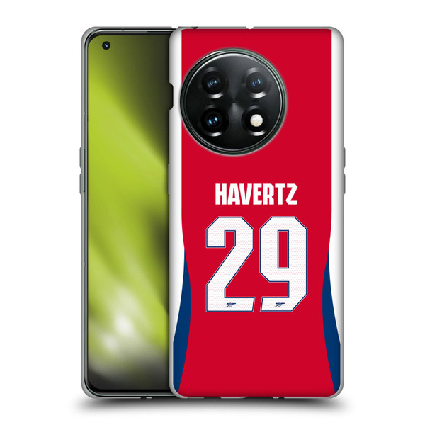 Arsenal FC 2024/25 Players Home Kit Kai Havertz Soft Gel Case for OnePlus 11 5G