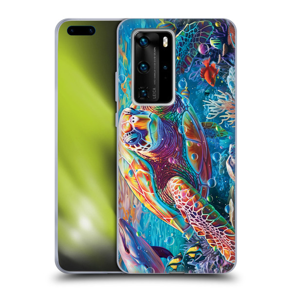 Michael David Ward Psychedelic Art Turtle Magic Soft Gel Case for Huawei P40 Pro / P40 Pro Plus 5G