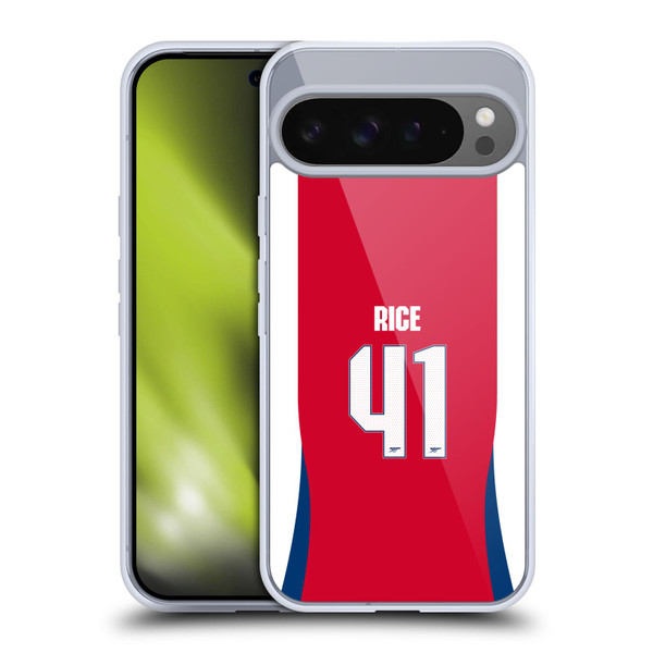 Arsenal FC 2024/25 Players Home Kit Declan Rice Soft Gel Case for Google Pixel 9 Pro XL