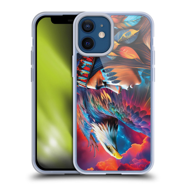 Michael David Ward Psychedelic Art Eagle Soft Gel Case for Apple iPhone 12 Mini