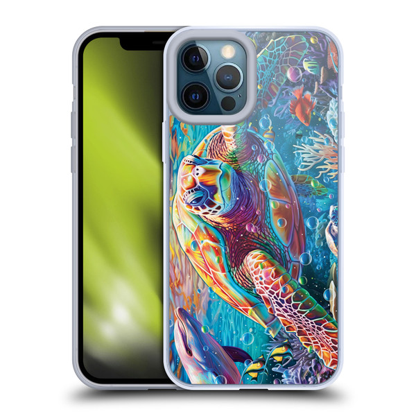 Michael David Ward Psychedelic Art Turtle Magic Soft Gel Case for Apple iPhone 12 Pro Max