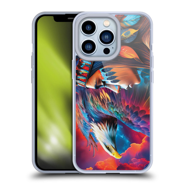 Michael David Ward Psychedelic Art Eagle Soft Gel Case for Apple iPhone 13 Pro