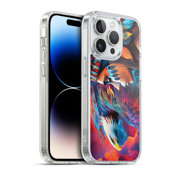 Michael David Ward Psychedelic Art Eagle Soft Gel Case for Apple iPhone 13 Pro & MagSafe