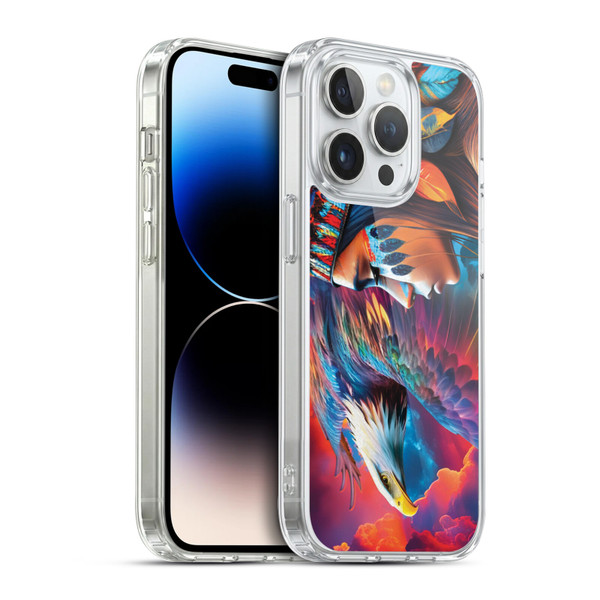 Michael David Ward Psychedelic Art Eagle Soft Gel Case for Apple iPhone 14 Pro & MagSafe