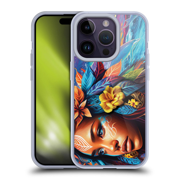 Michael David Ward Psychedelic Art Ocean Spirit Soft Gel Case for Apple iPhone 14 Pro