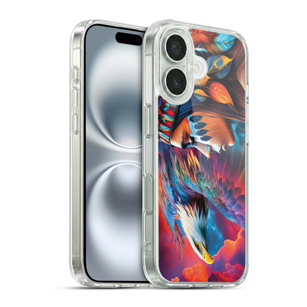 Michael David Ward Psychedelic Art Eagle Soft Gel Case for Apple iPhone 16 & MagSafe