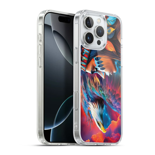 Michael David Ward Psychedelic Art Eagle Soft Gel Case for Apple iPhone 16 Pro Max & MagSafe