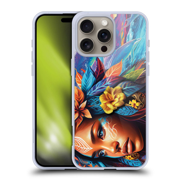 Michael David Ward Psychedelic Art Ocean Spirit Soft Gel Case for Apple iPhone 16 Pro Max