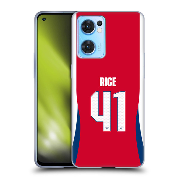 Arsenal FC 2024/25 Players Home Kit Declan Rice Soft Gel Case for OPPO Reno7 5G / Find X5 Lite