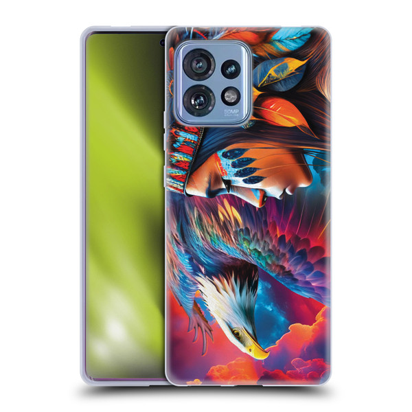 Michael David Ward Psychedelic Art Eagle Soft Gel Case for Motorola Moto Edge 40 Pro